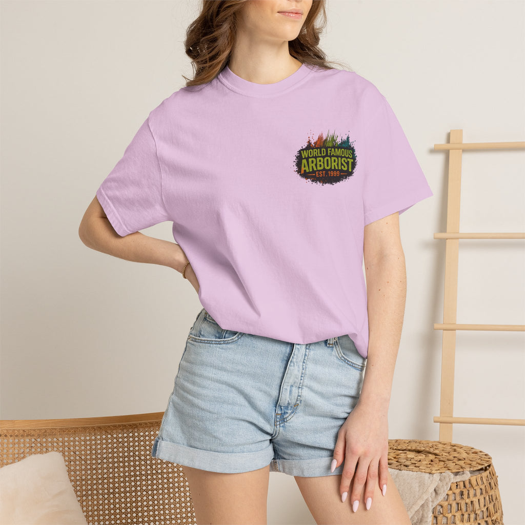 Arborist Graphic T-Shirt — "World Famous Arborist" Forest Logo Tee
