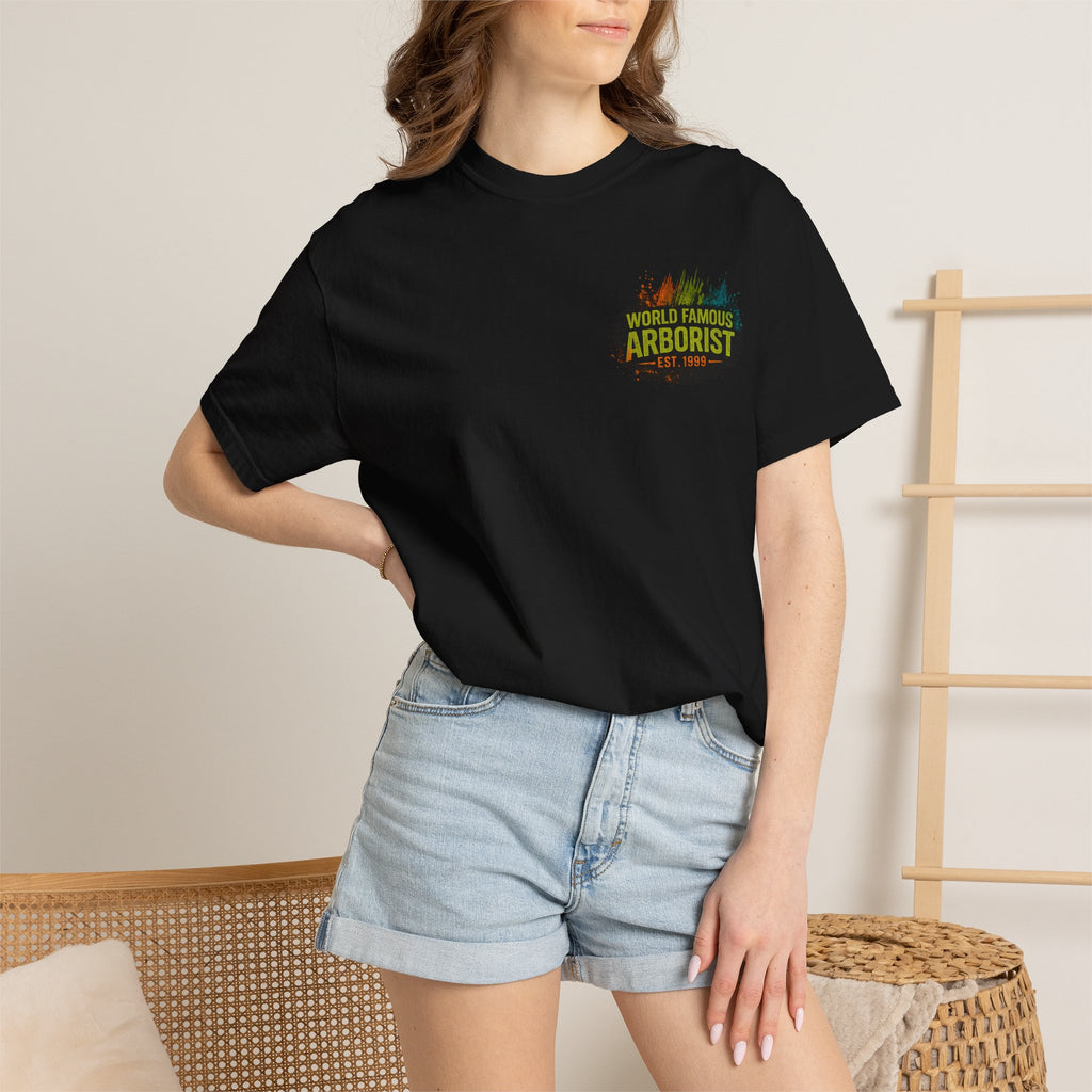 Arborist Graphic T-Shirt — "World Famous Arborist" Forest Logo Tee