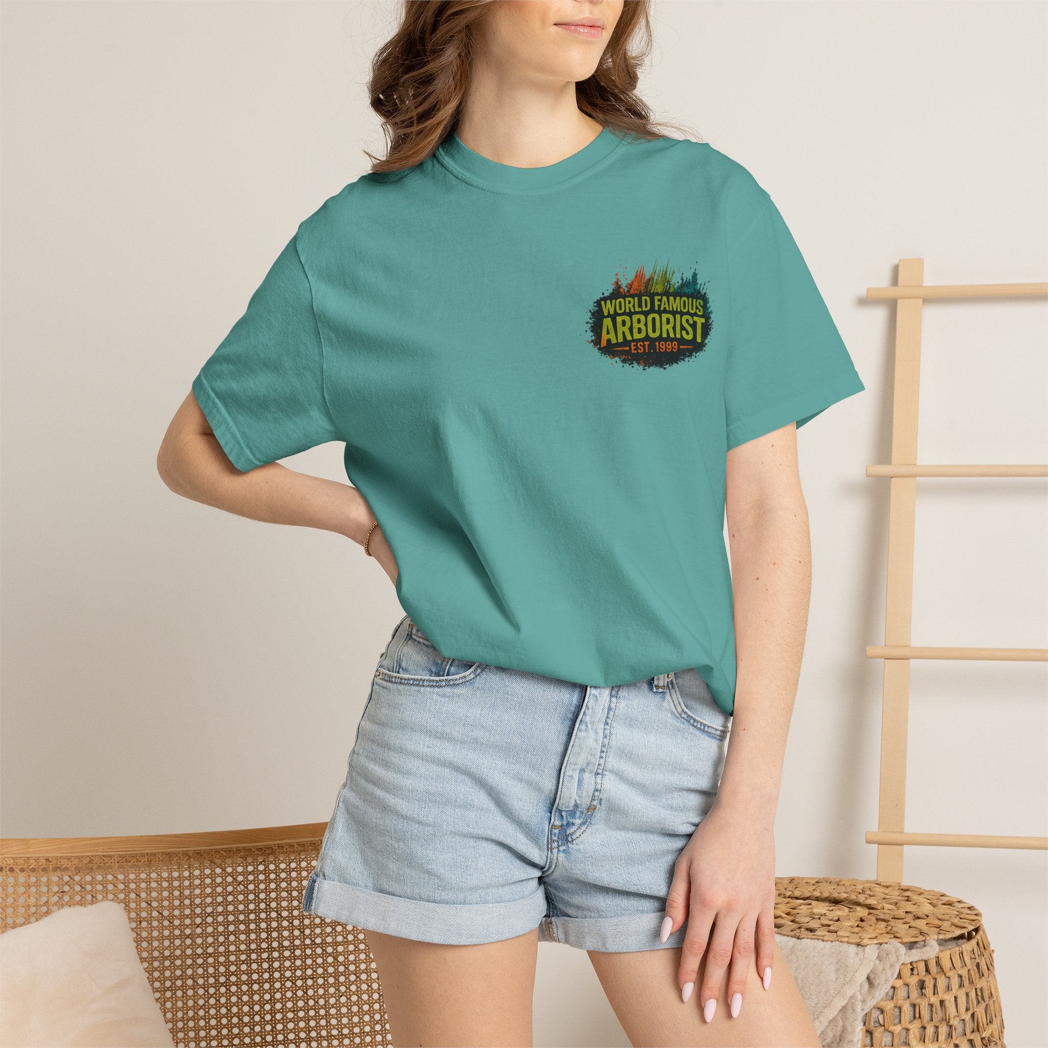 Arborist Graphic T-Shirt — "World Famous Arborist" Forest Logo Tee