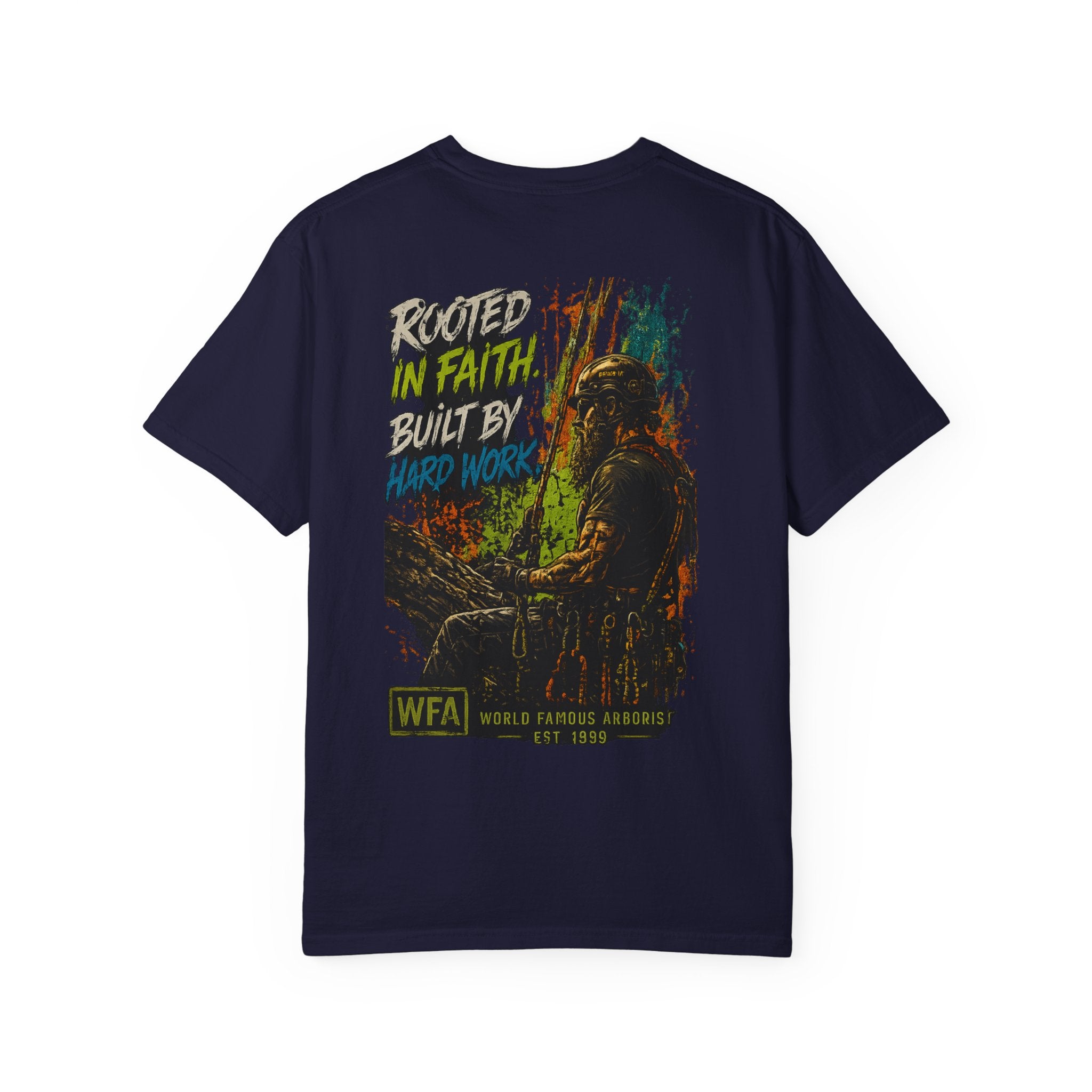 Arborist Graphic T-Shirt — "World Famous Arborist" Forest Logo Tee