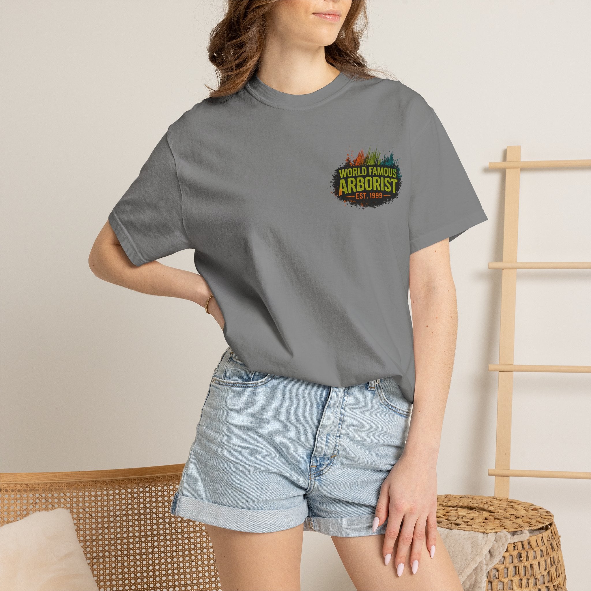 Arborist Graphic T-Shirt — "World Famous Arborist" Forest Logo Tee
