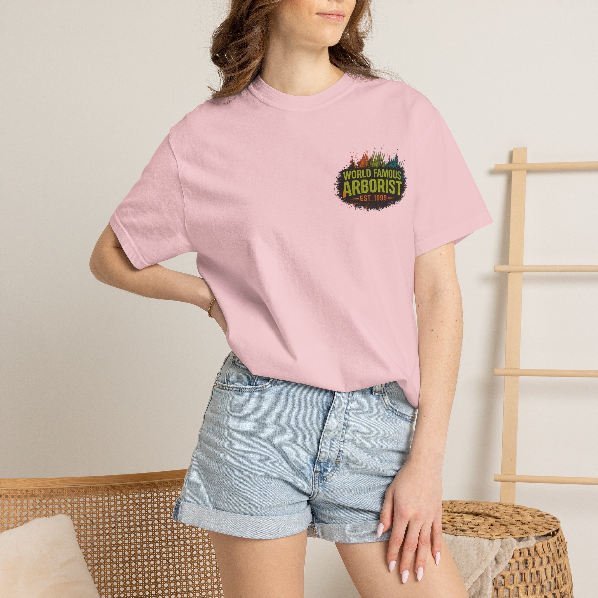 Arborist Graphic T-Shirt — "World Famous Arborist" Forest Logo Tee