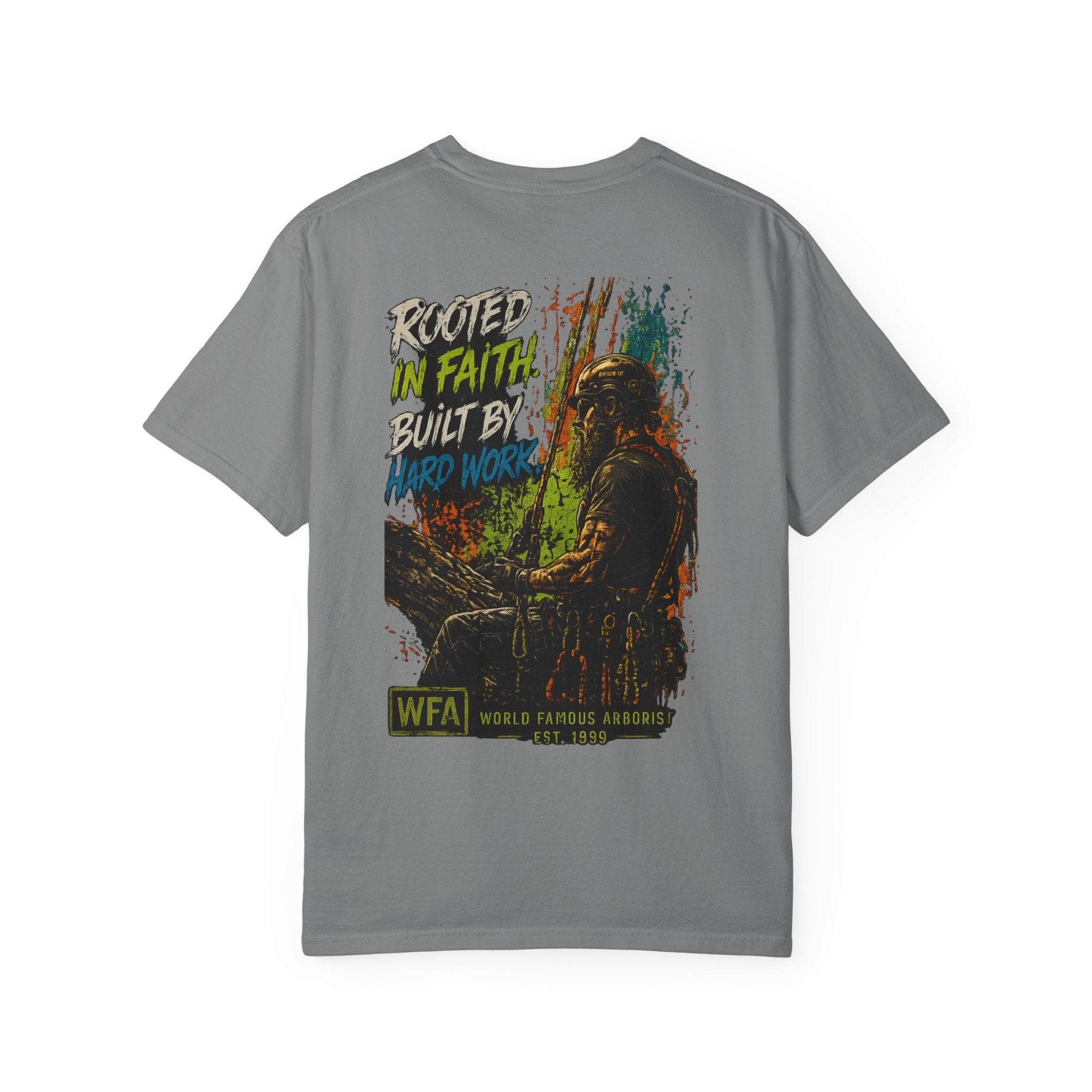Arborist Graphic T-Shirt — "World Famous Arborist" Forest Logo Tee