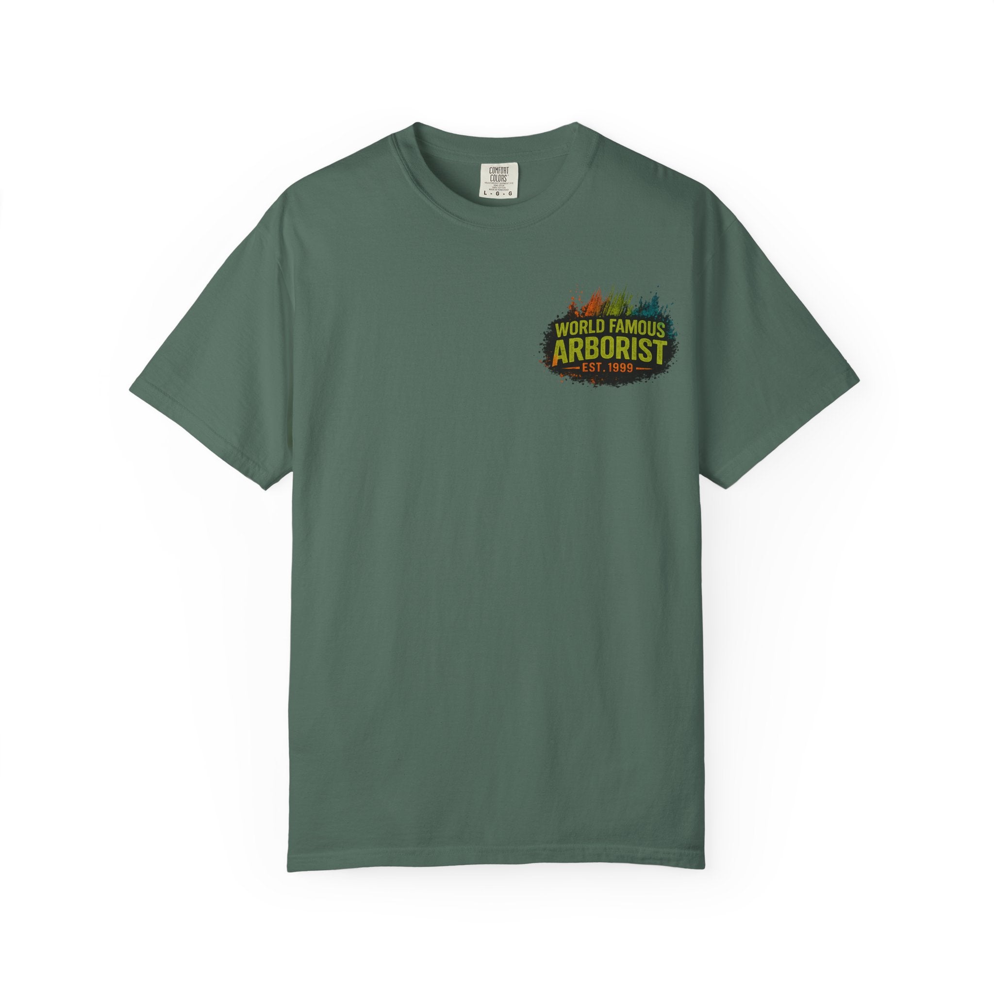 Arborist Graphic T-Shirt — "World Famous Arborist" Forest Logo Tee