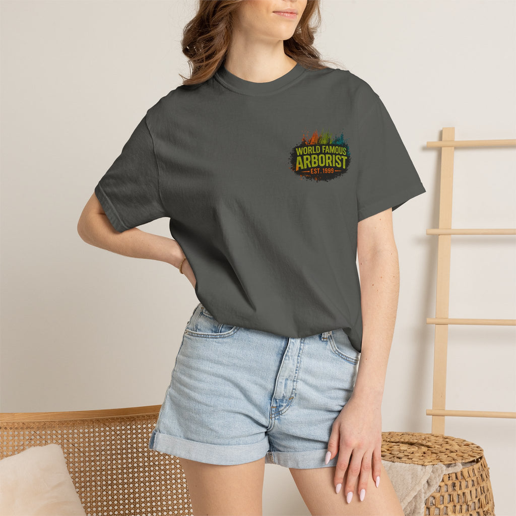 Arborist Graphic T-Shirt — "World Famous Arborist" Forest Logo Tee