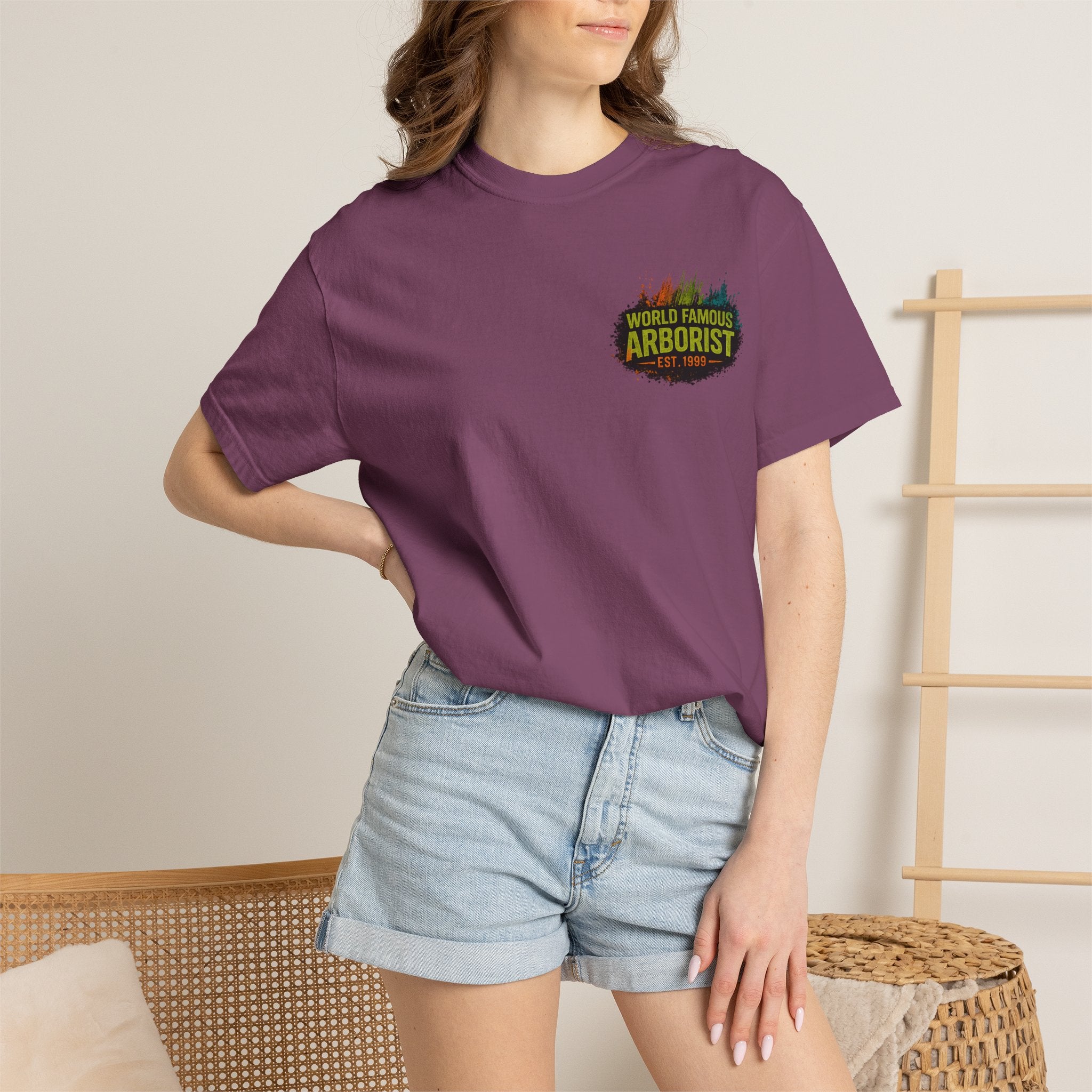 Arborist Graphic T-Shirt — "World Famous Arborist" Forest Logo Tee