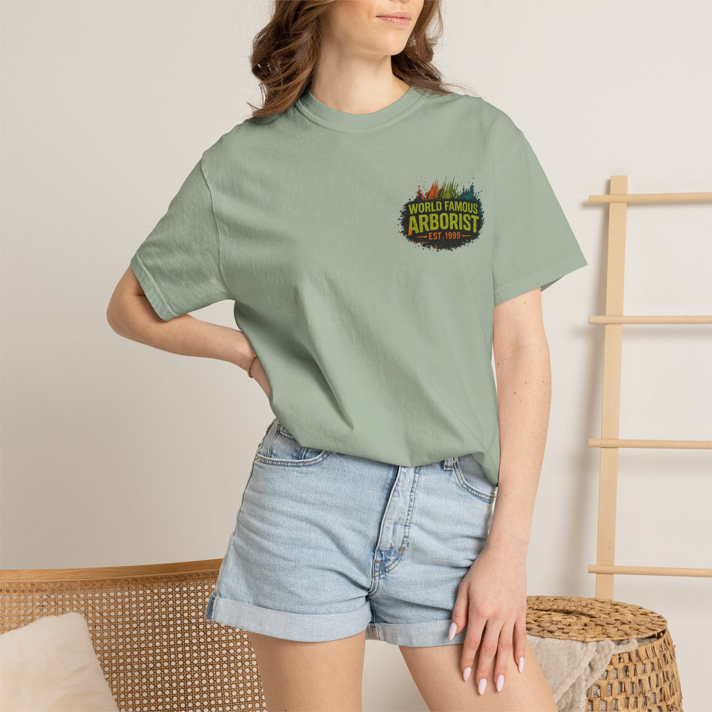 Arborist Graphic T-Shirt — "World Famous Arborist" Forest Logo Tee
