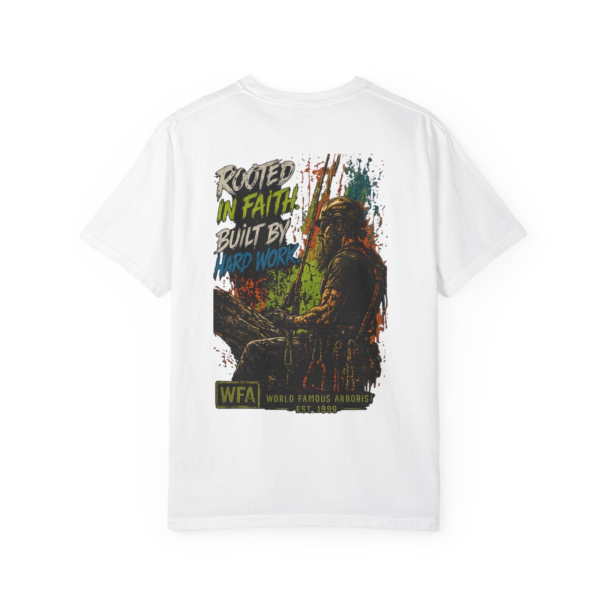 Arborist Graphic T-Shirt — "World Famous Arborist" Forest Logo Tee