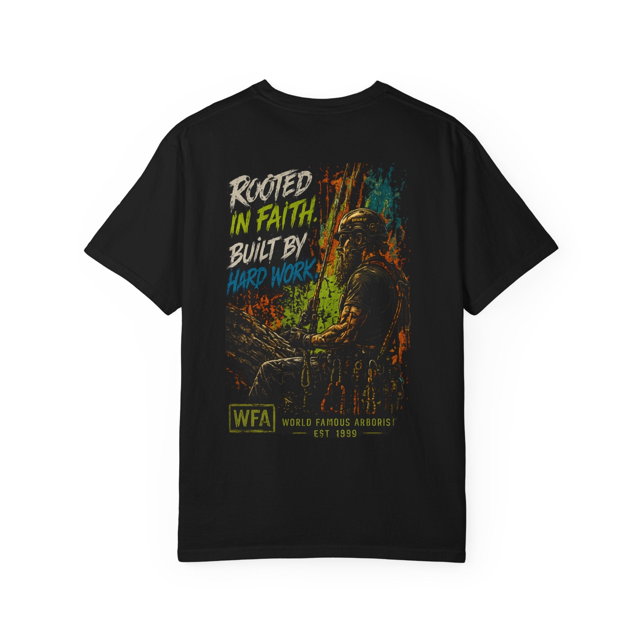 Arborist Graphic T-Shirt — "World Famous Arborist" Forest Logo Tee