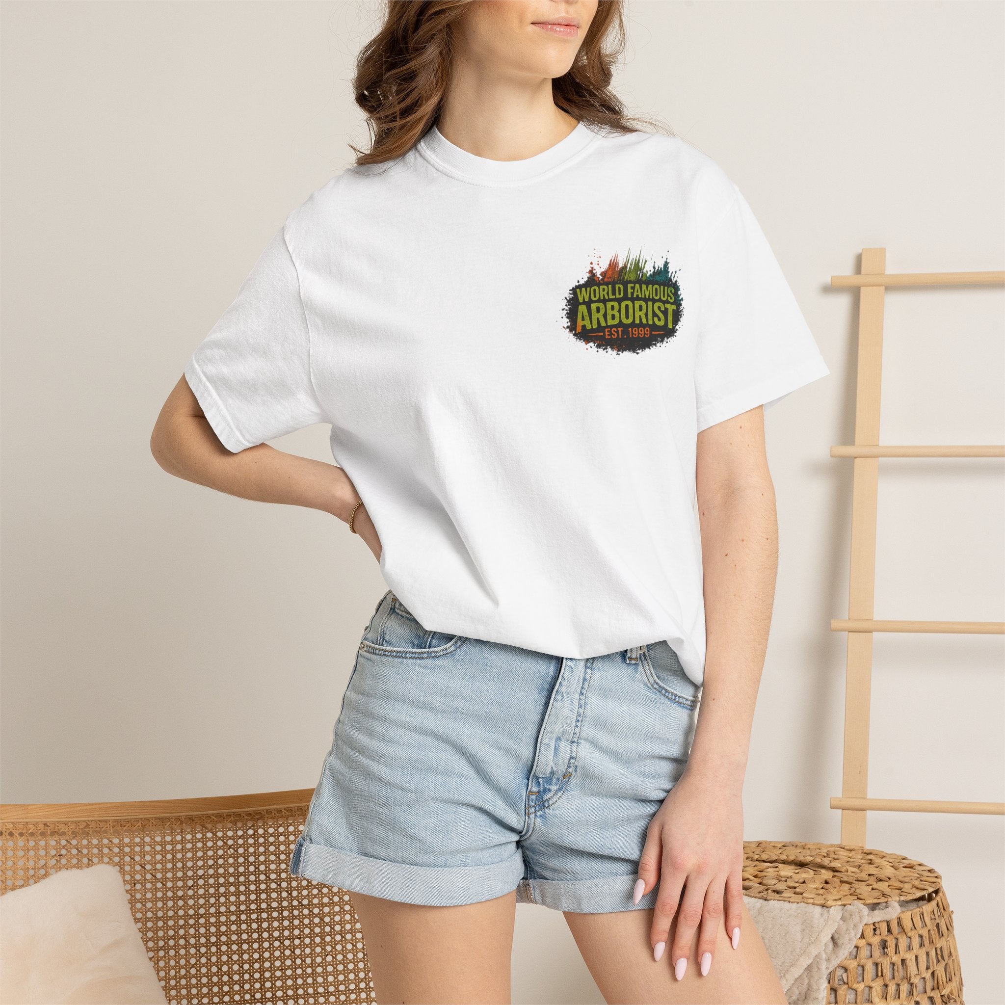 Arborist Graphic T-Shirt — "World Famous Arborist" Forest Logo Tee