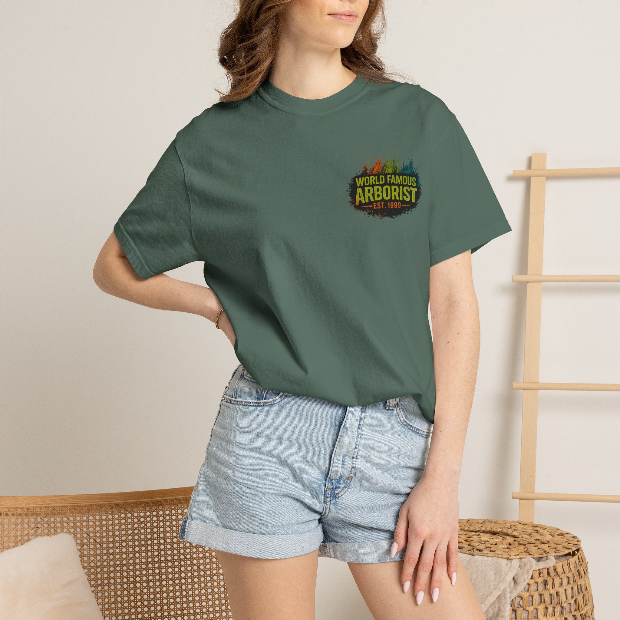 Arborist Graphic T-Shirt — "World Famous Arborist" Forest Logo Tee