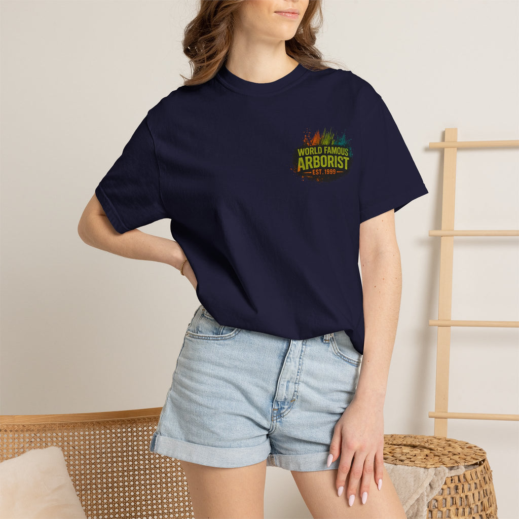 Arborist Graphic T-Shirt — "World Famous Arborist" Forest Logo Tee