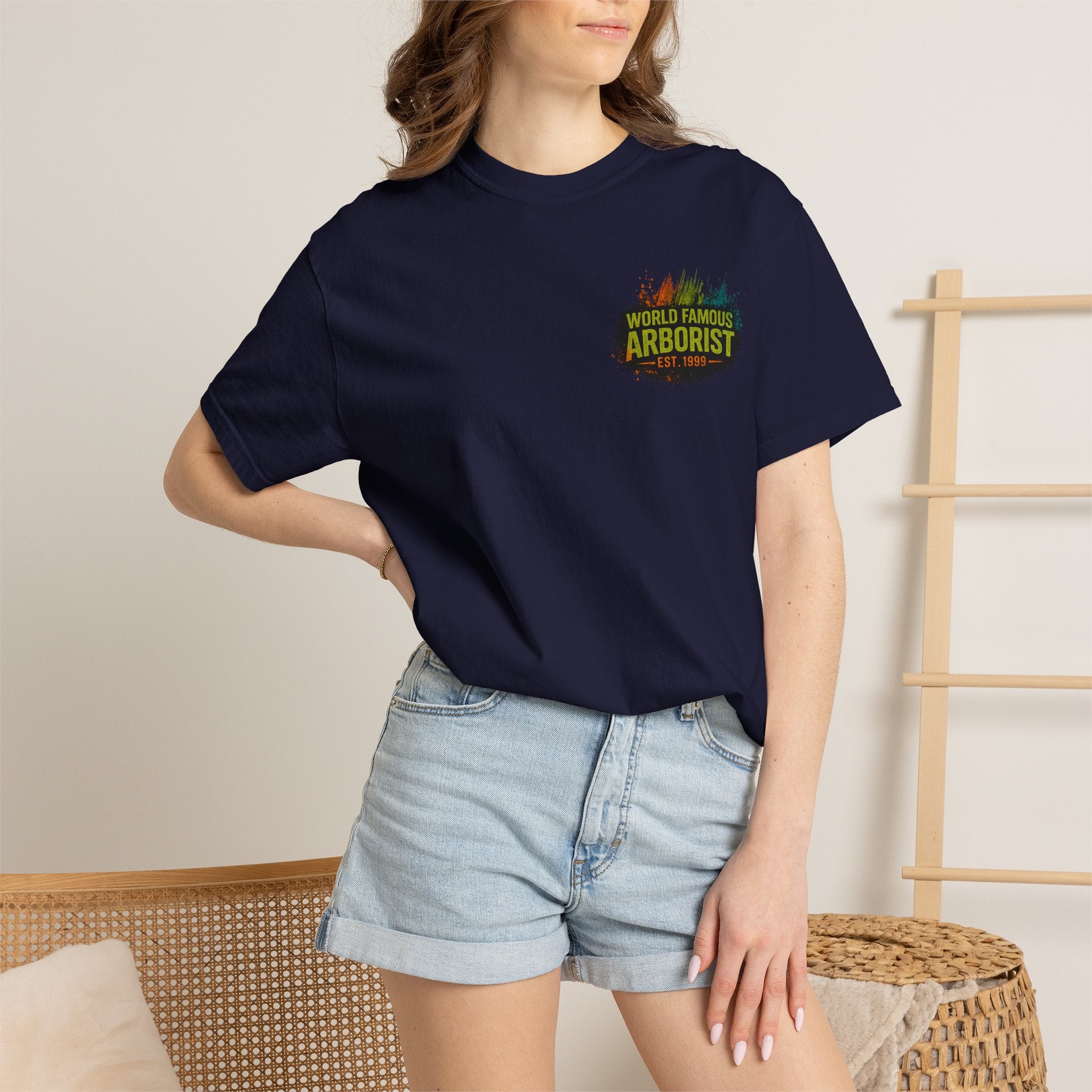 Arborist Graphic T-Shirt — "World Famous Arborist" Forest Logo Tee