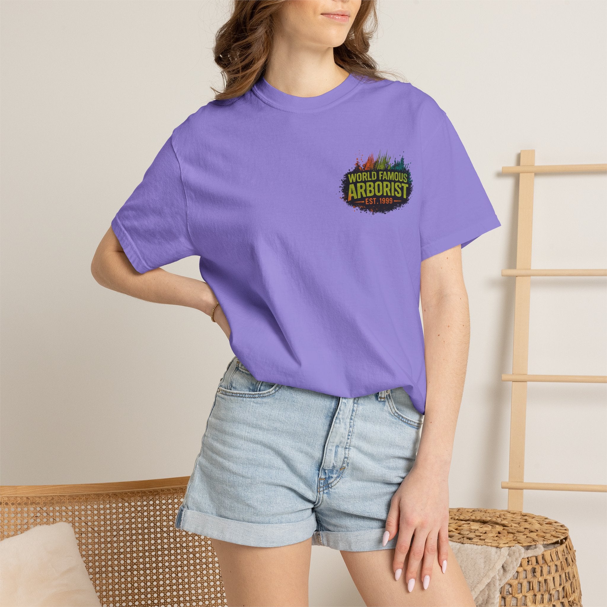 Arborist Graphic T-Shirt — "World Famous Arborist" Forest Logo Tee