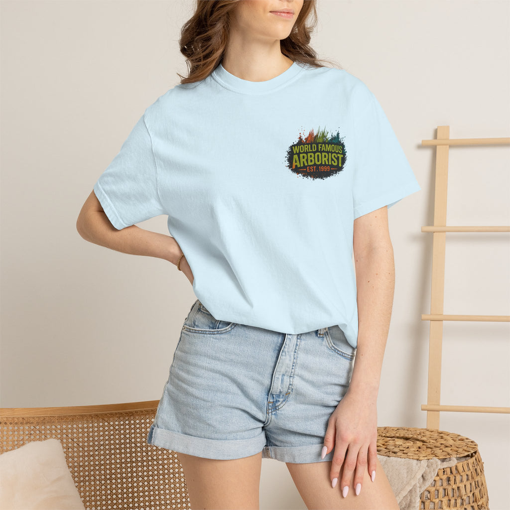 Arborist Graphic T-Shirt — "World Famous Arborist" Forest Logo Tee